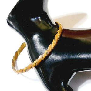 Vintage Woven Copper Bangle Bracelet Spacer Edgy‎ bn-1